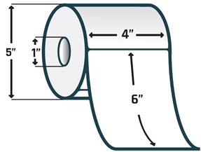 Zebra 10026382 Direct Thermal Label Paper Z-Perform 1000D - Sun